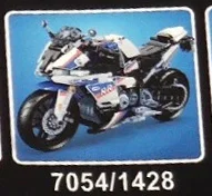 Technology assembly car model: Racing motorcycle 7054 1:6 卫乐 Winner 7054 image 1