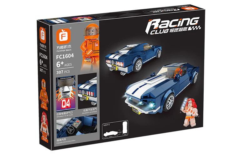 Extreme Speed Racer: Ford Mustang 方橙积木 Forange FC1604 image 8