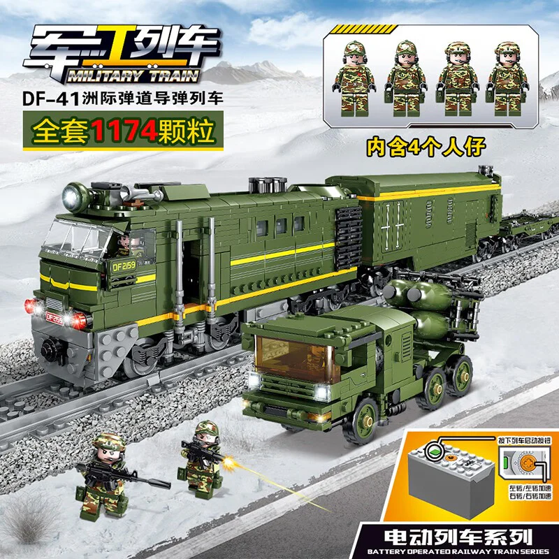 MILITARY ENGINEER TRAIN: DF-41 INTERCONTINENTAL BALLISTIC MISSILE TRAIN 开智 KAZI/高博乐 GBL KY98252 image 3