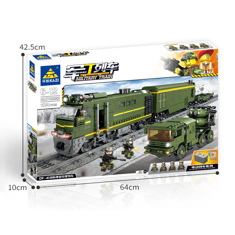 MILITARY ENGINEER TRAIN: DF-41 INTERCONTINENTAL BALLISTIC MISSILE TRAIN 开智 KAZI/高博乐 GBL KY98252 image 4