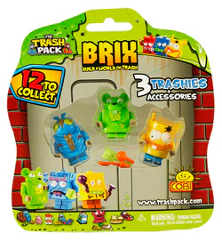 Three garbage collectors with accessories.