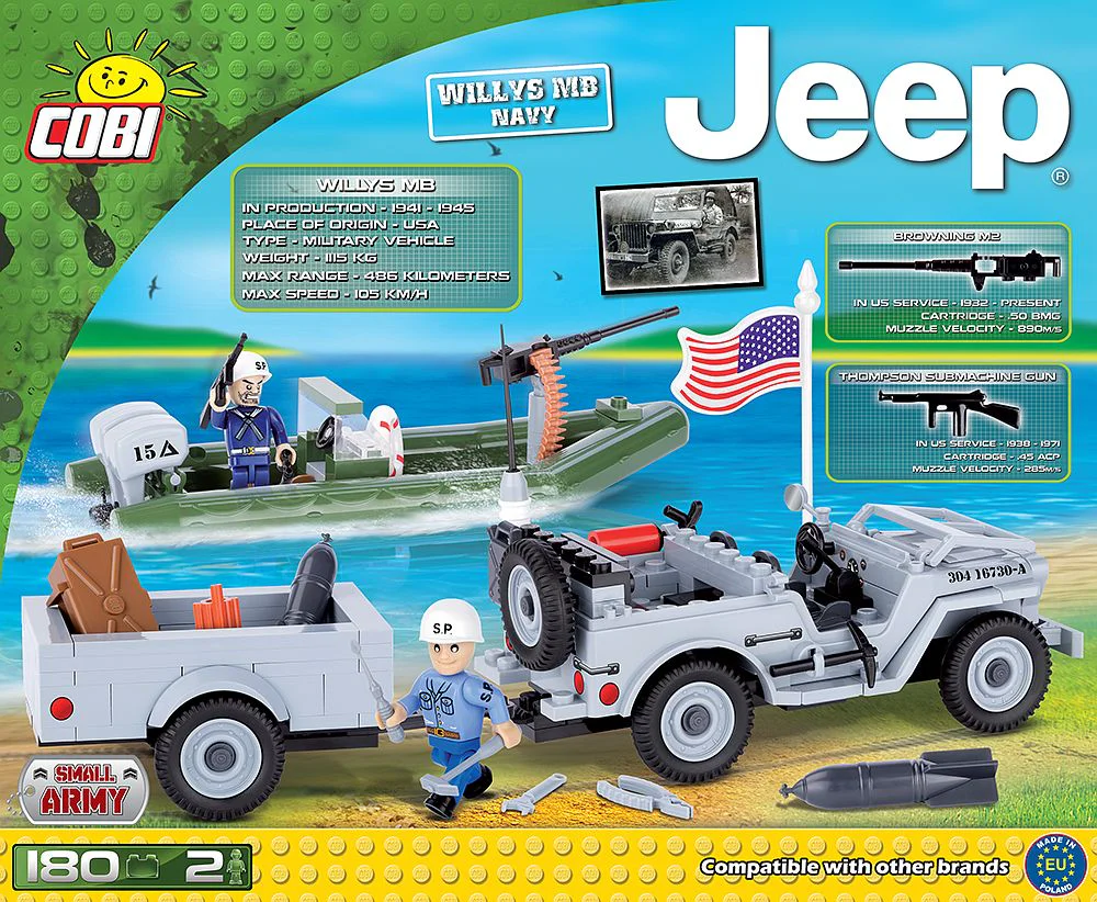 WILLIS MB JEEP, NAVY COBI 24193 image 1
