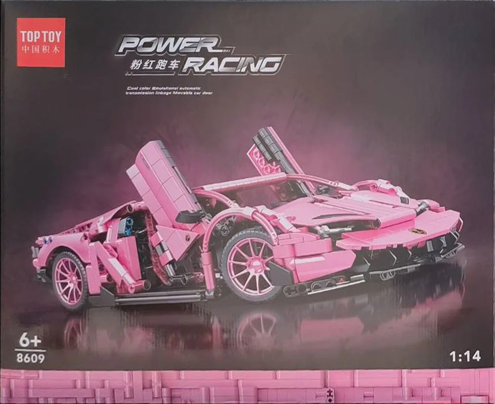 "Pink Lamborghini Centennial Cow 1:14" 森宝 SEMBO 701949 image 1