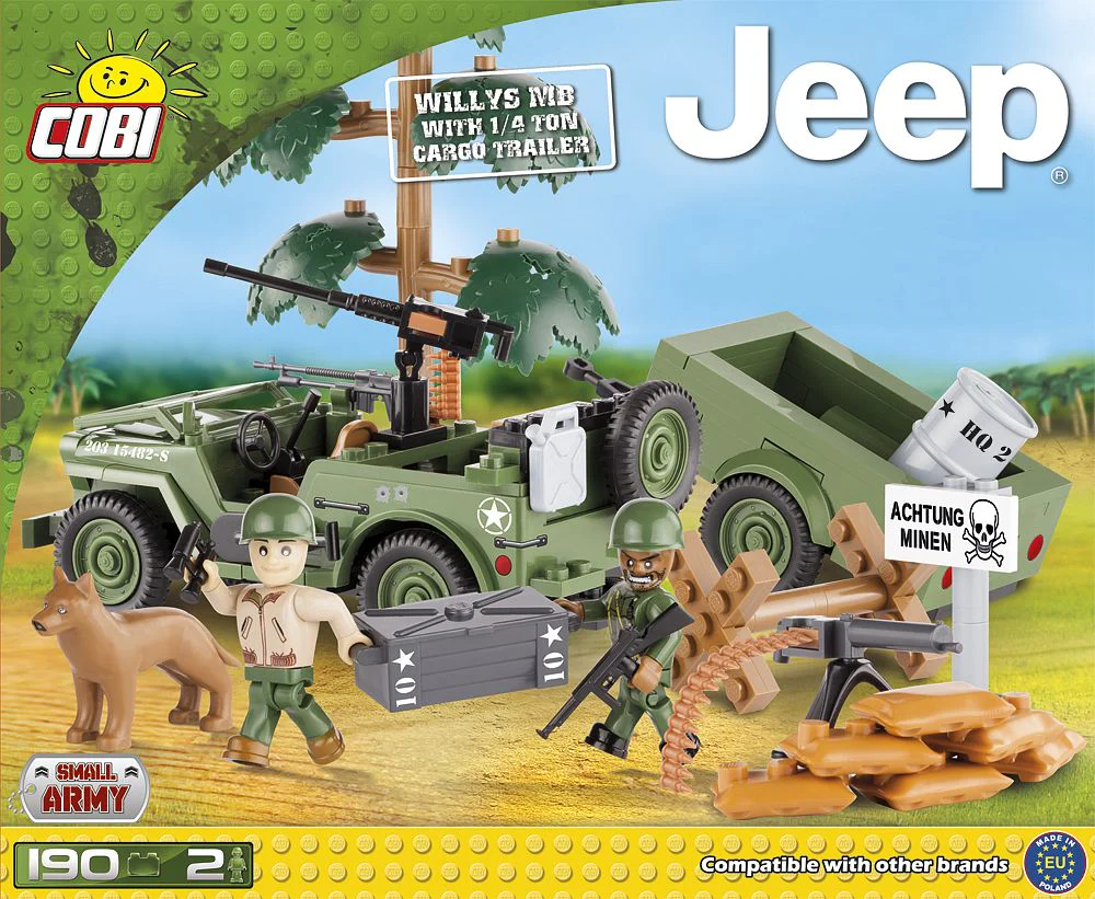 Willis MB and 1/4 ton cargo trailer. COBI 24192