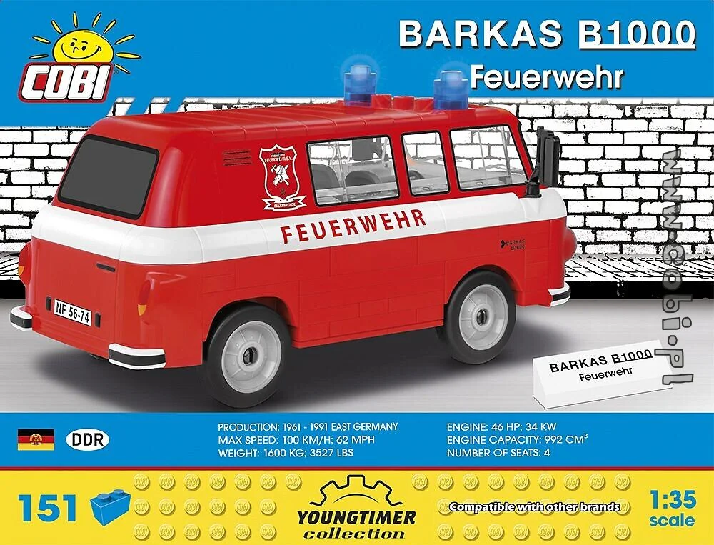 BALCAS B1,000, FIRE TRUCK COBI 24594 image 2
