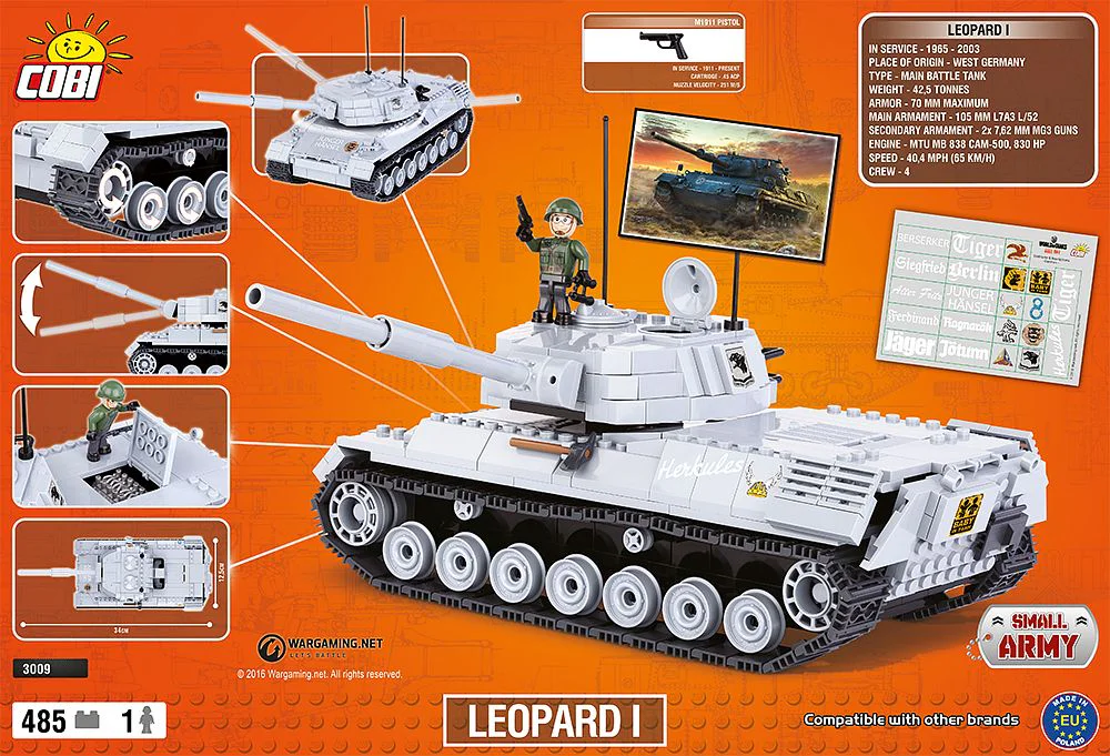 Tank World: Leopard 1 COBI 3009 image 1