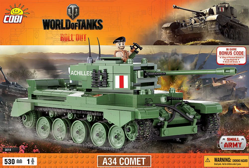 TANK WORLD: BRITISH COMET A34 CRUISE TANK, WORLD WAR II COBI 3014