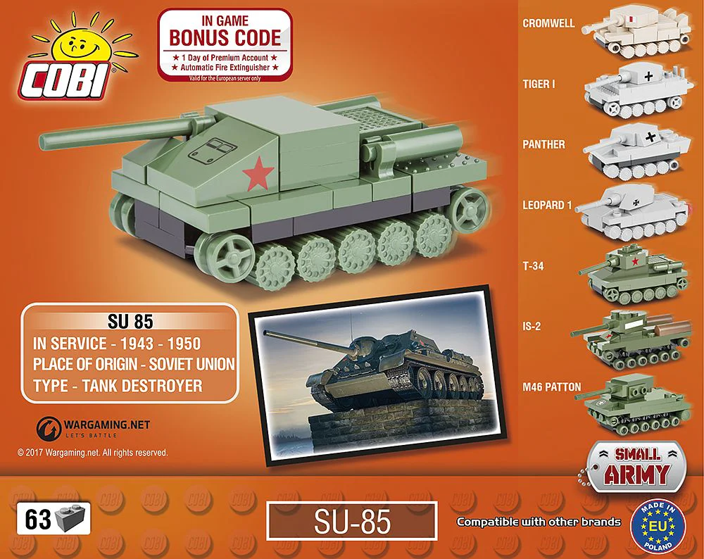 World of Tanks: Su-85 Mini Tank COBI 3020 image 1