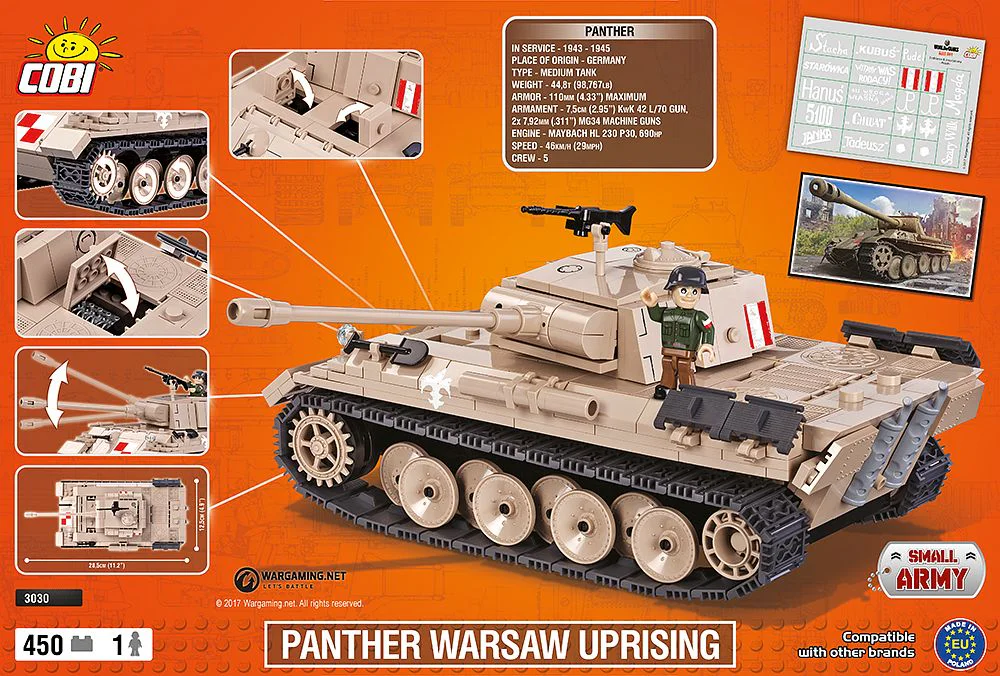 World of Tanks: Panther Tank Warsaw Uprising COBI 3030 image 1