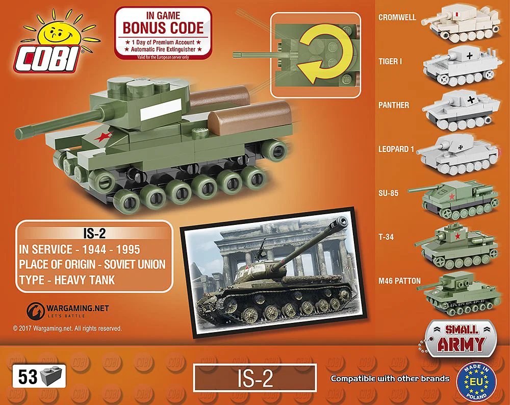 World of Tanks: IS-2 Mini Tank COBI 3026 image 1