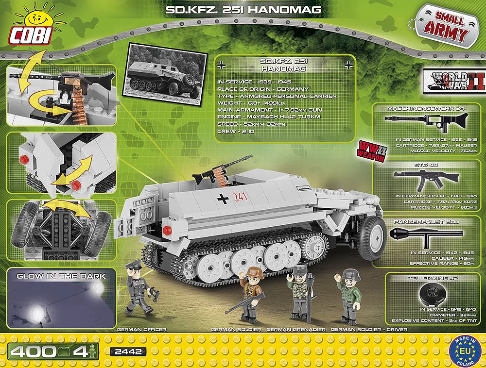 Half-track vehicle SdKfz 251. COBI 2442 image 1