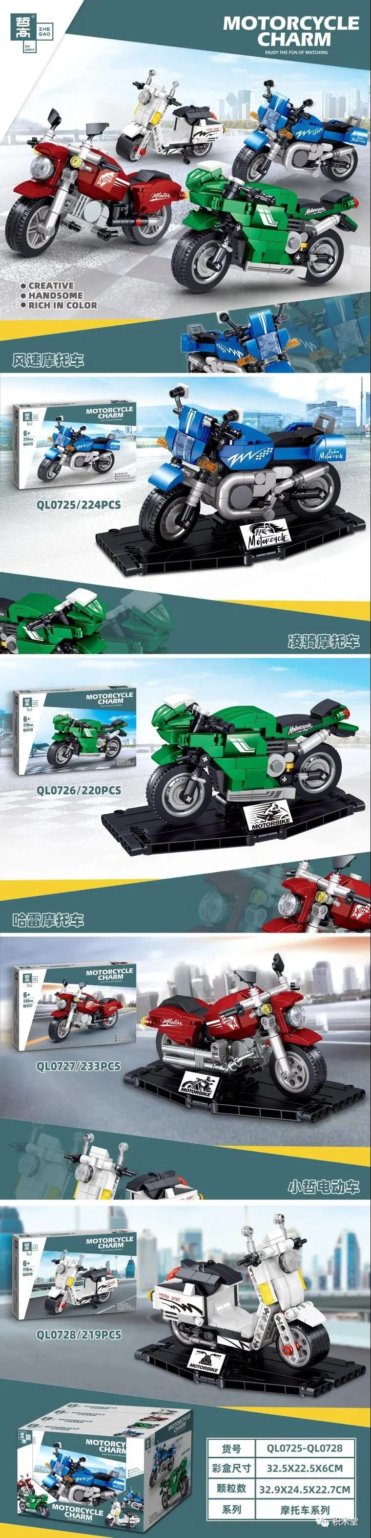Motorcycles: Wind Speed Motorcycle, Lingji Motorcycle, Harley Motorcycle, Xiao Zhe Electric Vehicle 哲高 ZHEGAO QL0728 image 1