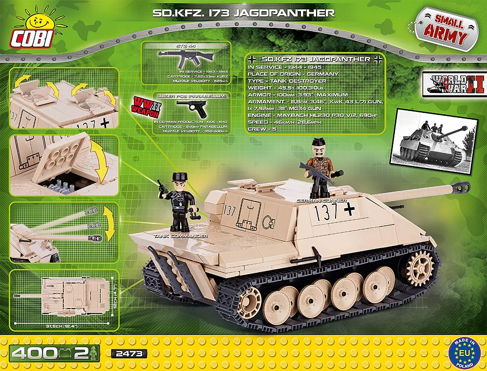 Self-Propelled Anti-Tank Gun, Panther-like. COBI 2473 image 1