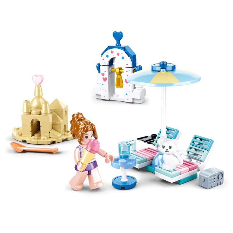 Happy Diary Honey Moon Travel: Love Aegean Blue Dream Beach 小鲁班 Sluban M38-B0862