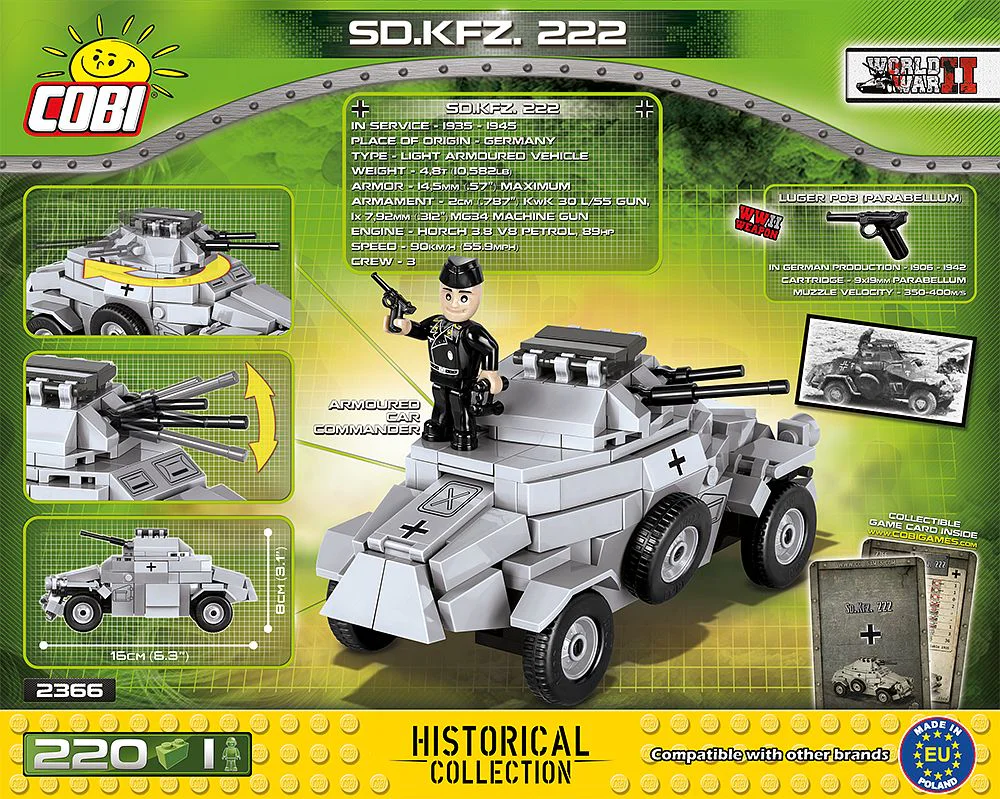 Sd. Kfz 222 Light armoured reconnaissance vehicle COBI 2366 image 1