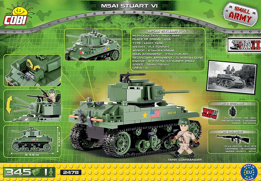 M5 Stuart tank COBI 2478 image 1