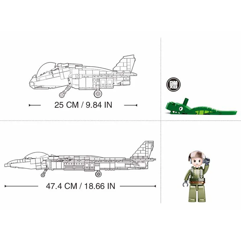 Invisible fighter jets 小鲁班 Sluban M38-B0931 image 3