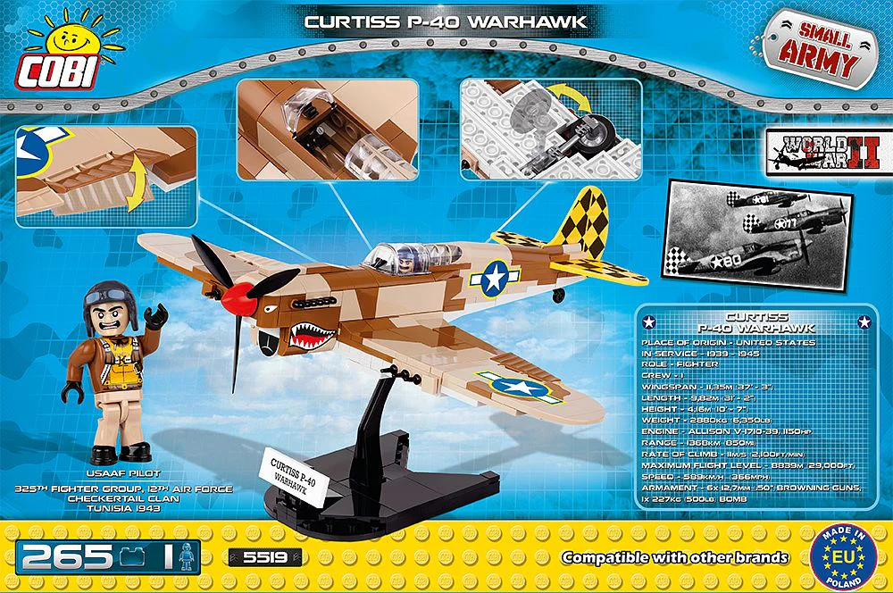 P-40 Warhawk fighter plane. COBI 5519 image 1