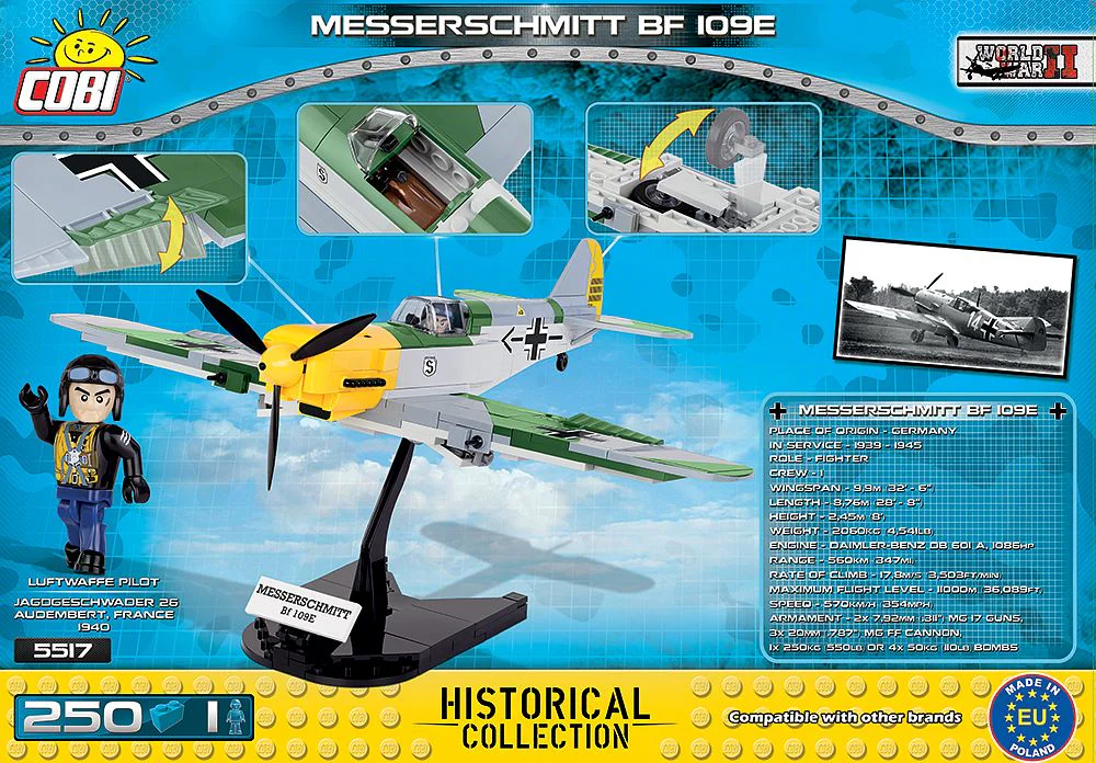 Messerschmitt Bf 109 fighter plane COBI 5517 image 1