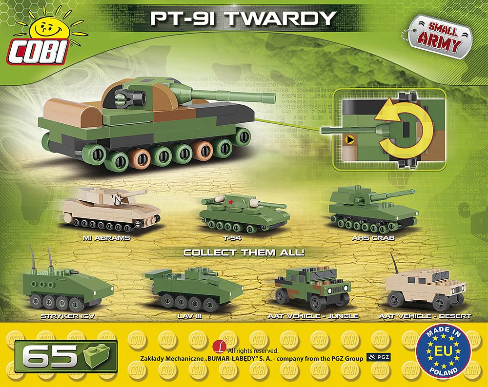 T-72 main battle tank miniature. COBI 2243 image 1