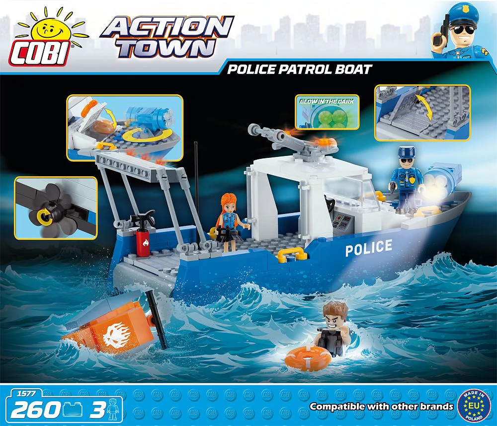 Patrol Boat for Police Use COBI 1577 image 1