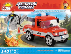 Cable-attached aerial lift truck