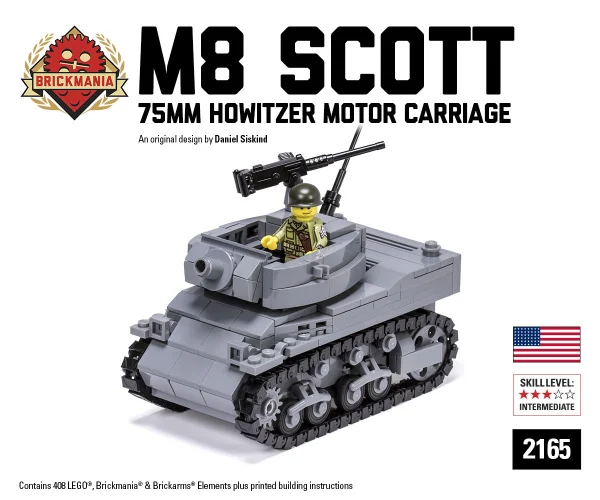 M8 Scott - 75mm howitzer Brickmania 2165
