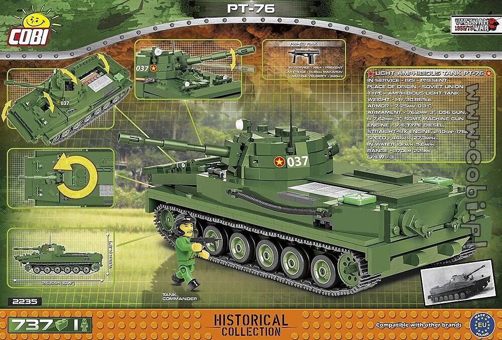 Soviet PT-76 Amphibious Tank COBI 2235 image 1