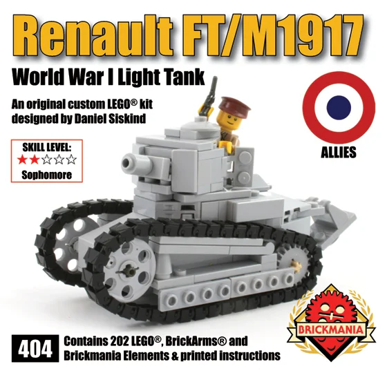 RENO FT-17/M1917 TANK Brickmania 404