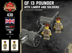 QF 13-POUND FIELD GUN WITH EX-CARS AND SOLDIERS