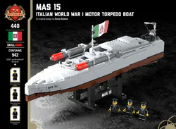 Italian MAS 15 Torpedo Boat during World War I.