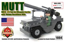 M825 Mutt 1/4 Ton 4x4: Weapon Carrier and 106mm Recoilless Gun.