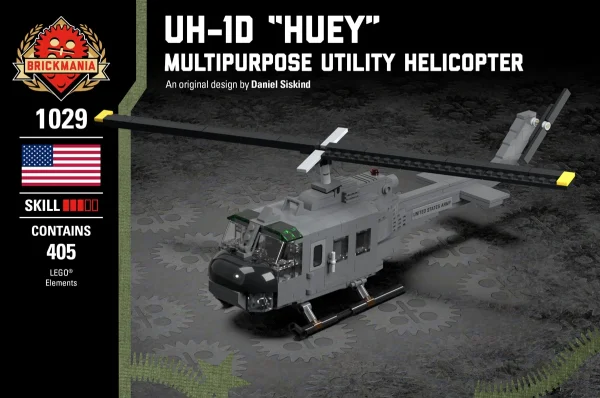 UH-1D HUEY - MULTIPURPOSE HELICOPTER Brickmania 1029