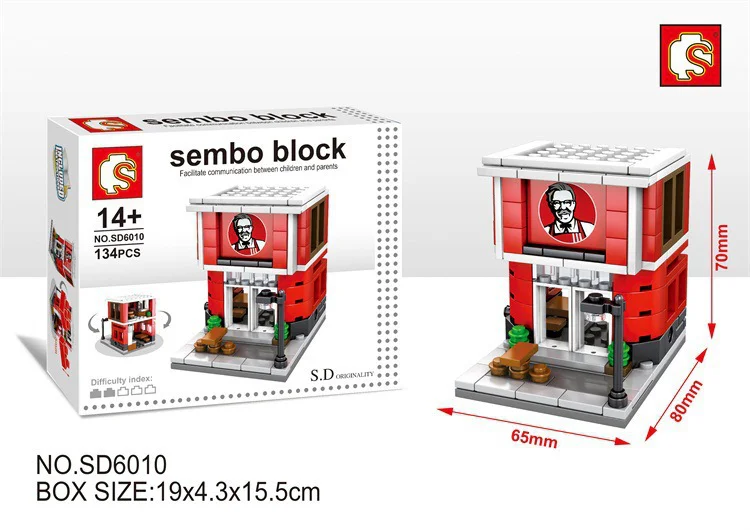 Mini Street Scene: KFC Fast Food Restaurant 森宝 SEMBO SD6010