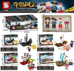 Pirate's Plunder: Mini Pirate Ship Set of 4