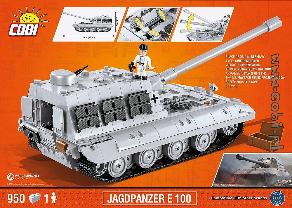 World of Tanks: E-100 Super Heavy Tank COBI 3036 image 1
