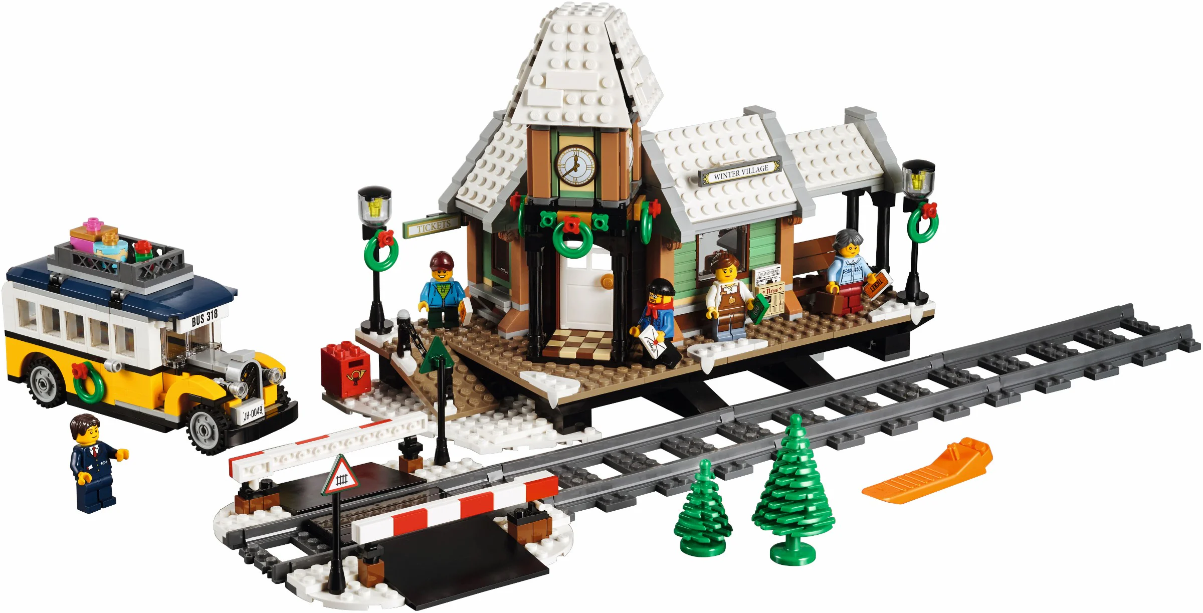 Winter Rural Train Station 39074
