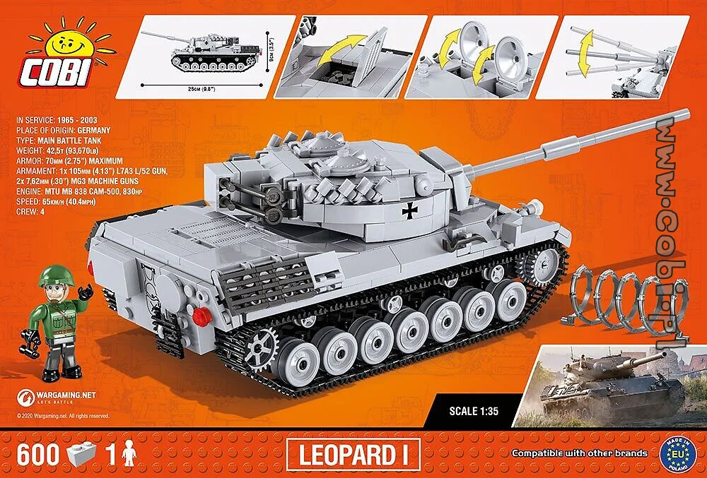 Panzerwelt: Leopard 1 tank COBI 3037 image 8