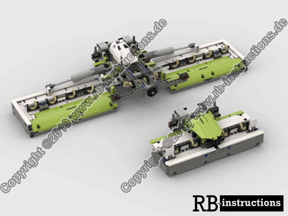 JCB Fastrac 4000 Series High-Speed Tractor Attachment Package: 4 models - X Disc Mower, Cutter Bar, Sweeper, and Self-Loading Trailer. MOC-48966 image 3
