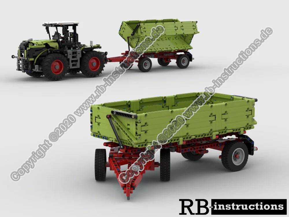 JCB Fastrac 4000 Series High-Speed Tractor Attachment Package: 4 models - X Disc Mower, Cutter Bar, Sweeper, and Self-Loading Trailer. MOC-48966 image 6