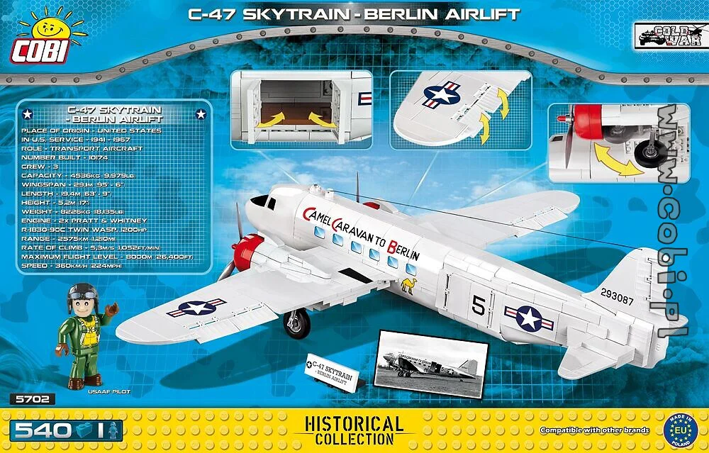 C-47 AIR TRAIN BERLIN AIR TRANSPORT COBI 5702 image 6