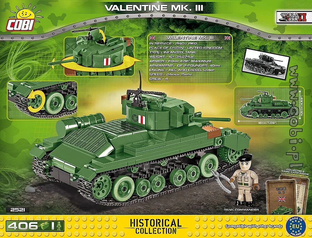 Valentine Tank Mk III COBI 2521 image 1