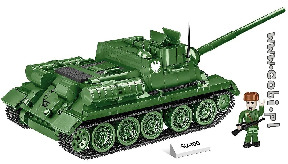 Self-propelled anti-tank gun SU-100. COBI 2541 image 3