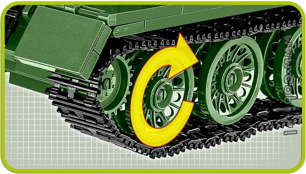 Self-propelled anti-tank gun SU-100. COBI 2541 image 6