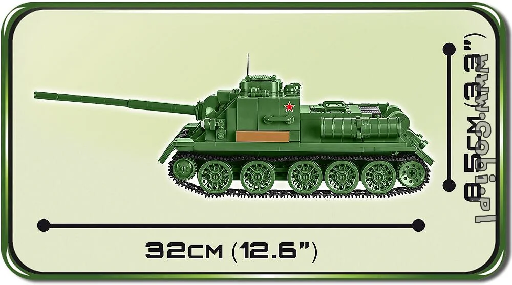 Self-propelled anti-tank gun SU-100. COBI 2541 image 13