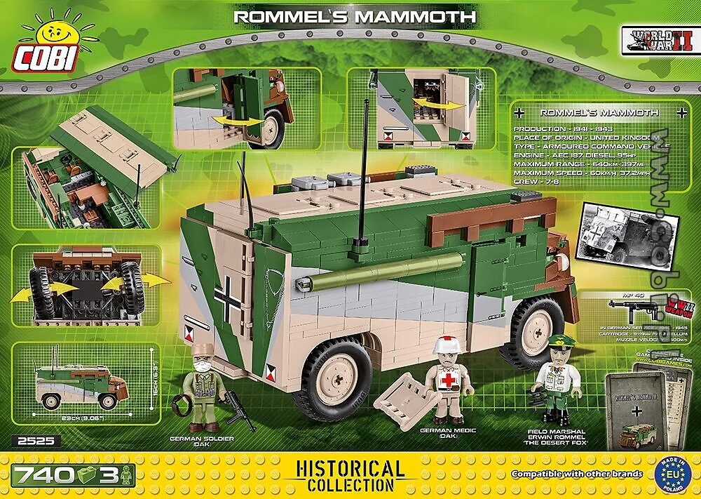 Panzerwagen of Rommel's M10 Wolverine Command Vehicle. COBI 2525 image 12