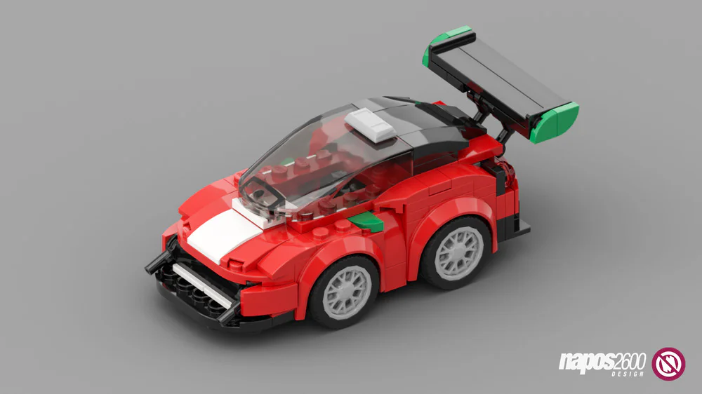 Jiǎo dàn chē: Huǒ lián suí huǐ zhě Fā lā lì 488 GT3

English translation:
Ferris wheel destroyer Ferrari 488 GT3 MOC-36620 image 2