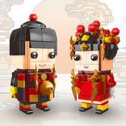 Chinese Whimsy: Golden Boy and Jade Girl
Golden Boy holds a purple elixir, Jade Girl presents a green lotus
