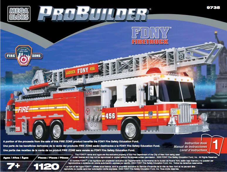New York Fire Department, fire truck 美家宝/美高 MegaBloks 9735