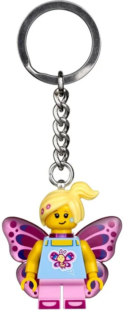 Butterfly girl key button
